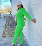 “Chartreuse” Sweater Pant Set