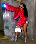 “Mood Swings” Crop Fur Jacket