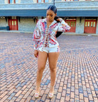 “Raven” Paisley short set