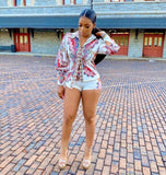 “Raven” Paisley short set