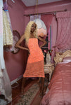 “Risky” Multi-colored dress ( Orange)