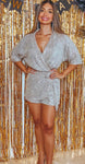 Nude Sequins Romper