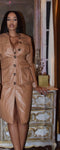 Beige Leather Dress